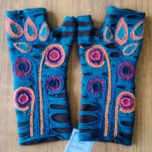 Nepal fingerless gloves mittens handmade #NP5